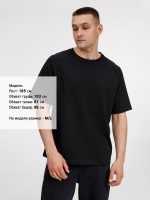 Футболка оверсайз унисекс Avenu, черная — изображение 6
