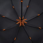 Зонт-трость Hidecolor с цветными спицами, черный с оранжевым — изображение 3