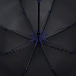 Зонт-трость Hidecolor с цветными спицами, черный с синим — изображение 3