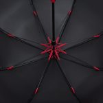 Зонт-трость Hidecolor с цветными спицами, черный с красным — изображение 3
