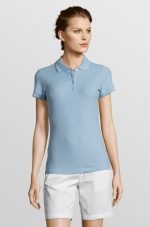 Рубашка поло женская People 210, голубая — изображение 4