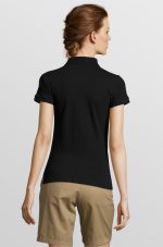 Рубашка поло женская People 210, черная — изображение 5