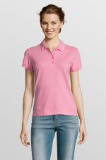 Рубашка поло женская People 210, «розовая орхидея» — изображение 4