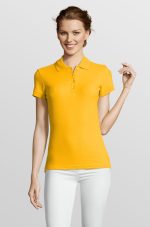 Рубашка поло женская People 210, желтая — изображение 4