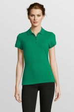 Рубашка поло женская People 210, ярко-зеленая — изображение 4