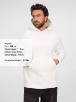 Худи унисекс оверсайз Easy Street, молочно-белое — изображение 5