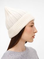 Шапка Bellish, белая (ванильная) — изображение 7