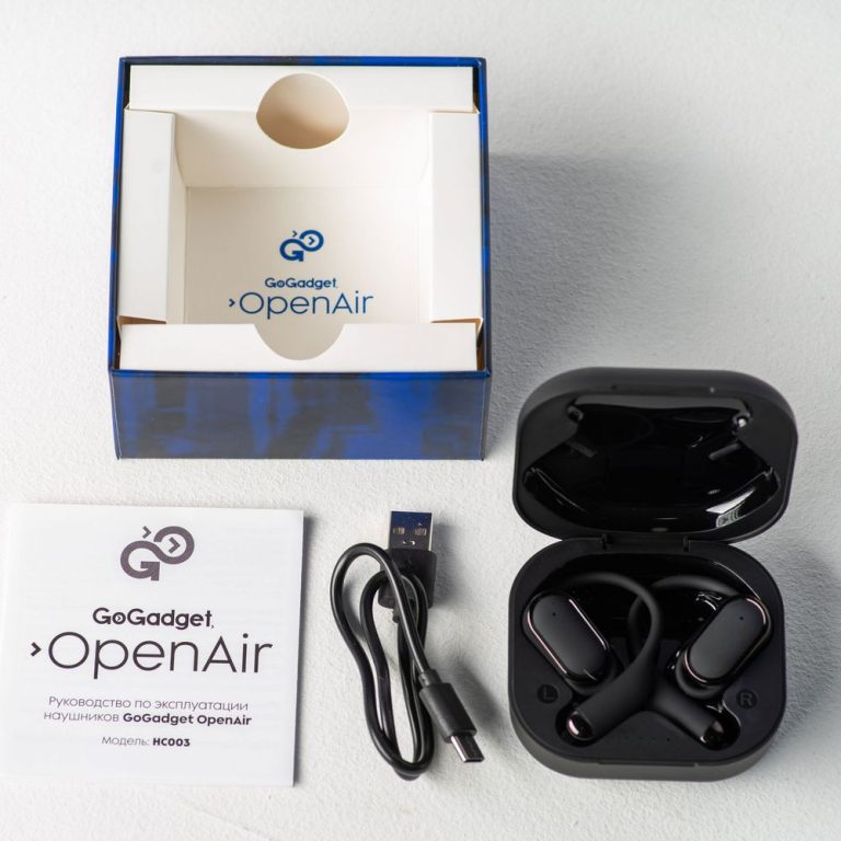 Беспроводные наушники для спорта OpenAir, черные — изображение 3
