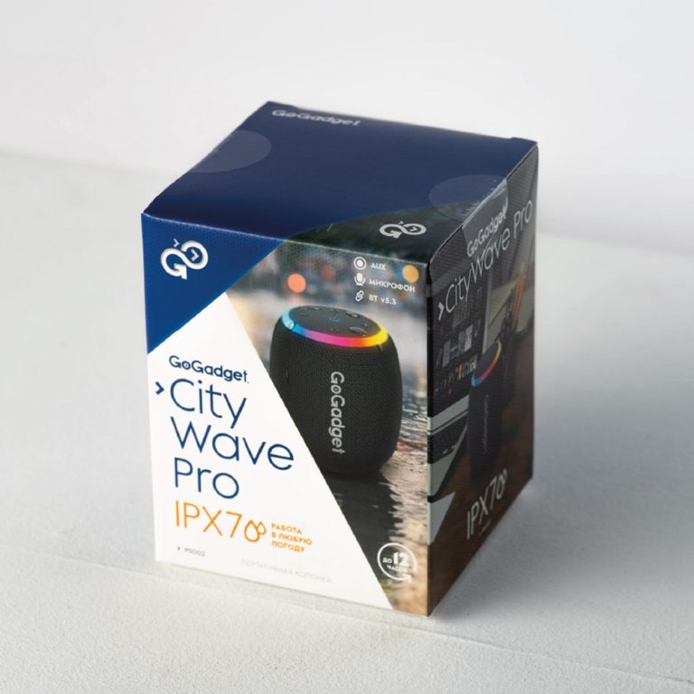 Водонепроницаемая колонка c подсветкой CityWave Pro, черная — изображение 4