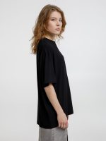 Футболка оверсайз унисекс Lavinia, черная — изображение 7