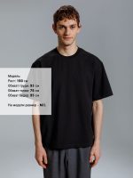 Футболка оверсайз Kangas, черная — изображение 5