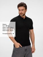 Рубашка поло унисекс Tervise, черная — изображение 5