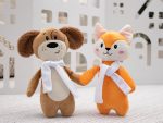 Мягкая игрушка Beastie Toys, собачка с белым шарфом — изображение 6
