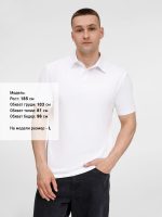 Рубашка поло унисекс Senti, белая — изображение 5