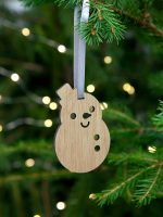 Деревянная подвеска Christmate, снеговик — изображение 4