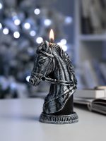 Свеча фигурная «Бюст лошади», серебристая — изображение 5