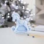 Свеча фигурная «Лошадка-качалка», голубая — изображение 4
