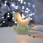 Свеча фигурная «Лошадка-качалка», светло-зеленая — изображение 5