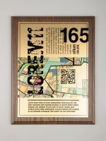 Плакетка Plaque XL, венге с золотистой пластиной — изображение 7
