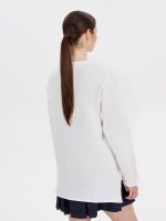 Лонгслив унисекс Siluetti Fuori, молочно-белый — изображение 5