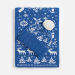 Шапка Holidale, синяя с молочным — изображение 3