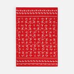 Плед Holidale, красный с молочным — изображение 4