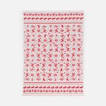 Плед Holidale, красный с молочным — изображение 5