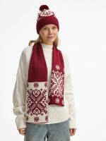 Шарф Wintertude M, красный с белым — изображение 7