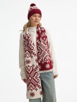 Шарф Wintertude L, красный с белым — изображение 7