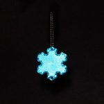 Пешеходный светоотражатель с цепочкой «Снежинка», синий — изображение 3