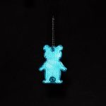 Пешеходный светоотражатель с цепочкой «Мишка», синий — изображение 3