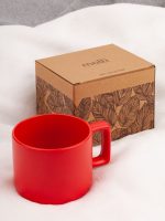 Чашка Jumbo в коробке матовая, красная — изображение 4