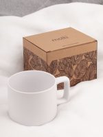 Чашка Jumbo в коробке матовая, белая — изображение 4