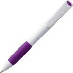 Ручка шариковая Grip, белая с фиолетовым — изображение 3