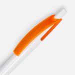 Ручка шариковая Bento, белая с оранжевым — изображение 4