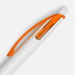 Ручка шариковая Bento, белая с оранжевым — изображение 3