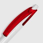 Ручка шариковая Bento, белая с красным — изображение 3