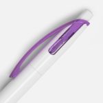 Ручка шариковая Bento, белая с фиолетовым — изображение 4