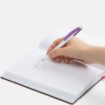 Ручка шариковая Bento, белая с фиолетовым — изображение 5