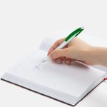 Ручка шариковая Bento, белая с зеленым — изображение 5