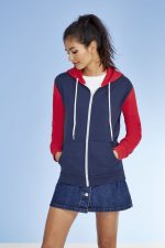 Толстовка на молнии Silver 280 темно-синяя с красным — изображение 5