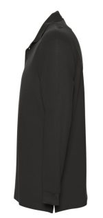 Рубашка поло мужская с длинным рукавом Star 170, черная — изображение 3