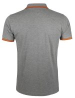 серый меланж с оранжевым