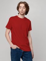 Футболка унисекс T-Bolka 160, темно-красная — изображение 4