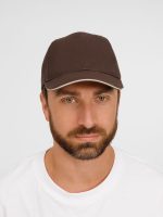 Бейсболка Buffalo, коричневая с бежевым — изображение 6