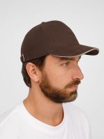 Бейсболка Buffalo, коричневая с бежевым — изображение 7