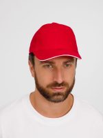 Бейсболка Buffalo, красная с белым — изображение 6