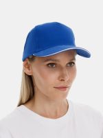 Бейсболка Long Beach, ярко-синяя с белым — изображение 6
