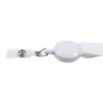 Лента для бейджа с ретрактором Retract, белая — изображение 3