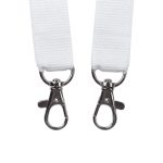 Лента для бейджа с 2 карабинами Carabine Duo, белая — изображение 3